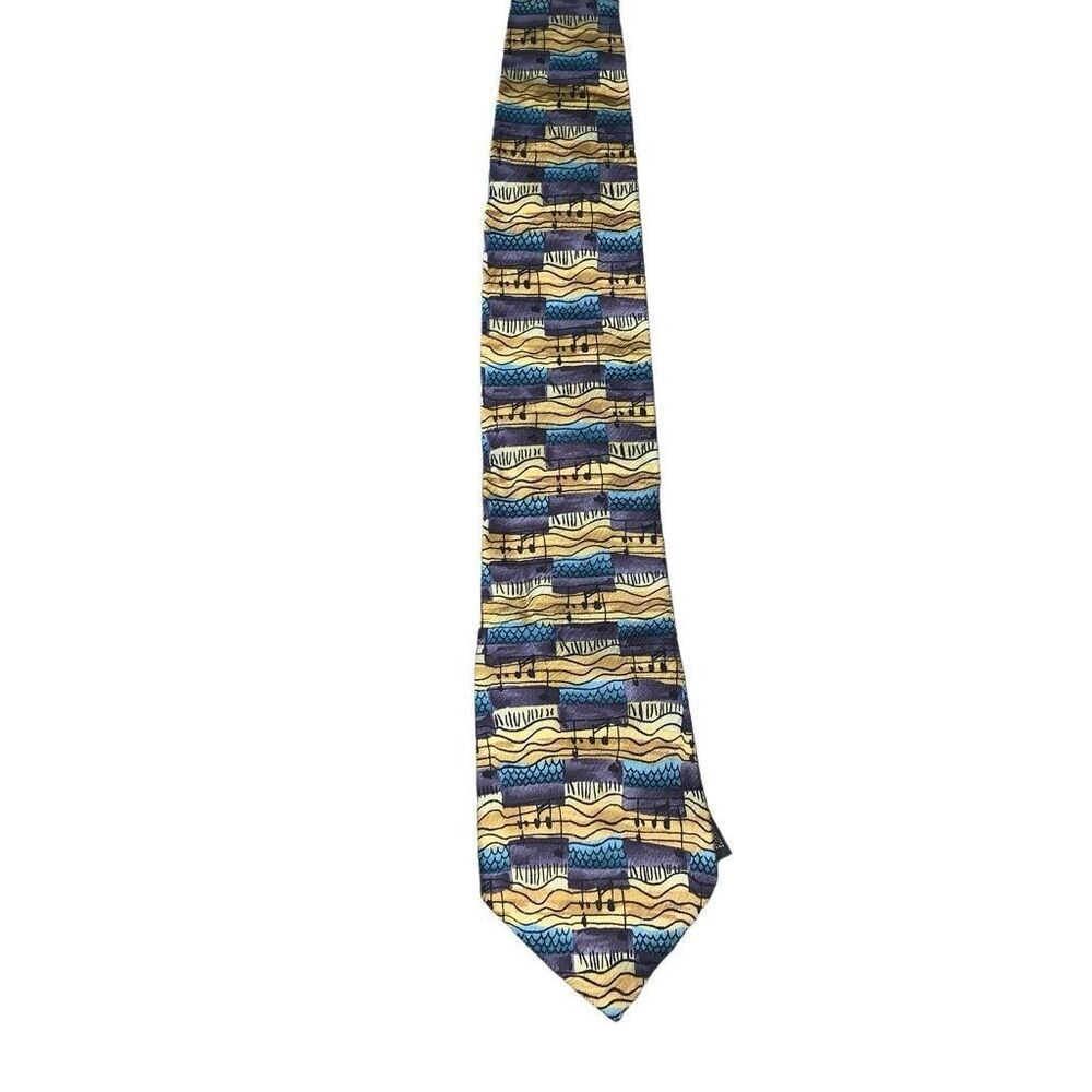 J Garcia Uncorrected Manuscript Mens Silk Neck‎ Tie Limited Edition Purple Gold